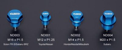 Cusco Neodymium Magnetic Drain Bolt M20x1.5 — Fits Scion FRS Subaru BRZ