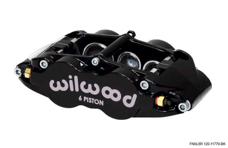 Wilwood Caliper-Narrow Superlite 6R-LH - Black 1.62/1.12/1.12in Pistons 1.25in Disc