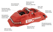 Load image into Gallery viewer, EBC Racing 05-11 Ford Focus ST (Mk2) Front Left Apollo-4 Red Caliper