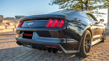 Cargar imagen en el visor de la galería, Corsa 15-16 Ford Mustang GT 5.0 3in Cat Back Exhaust Black Quad Tips (Xtreme)