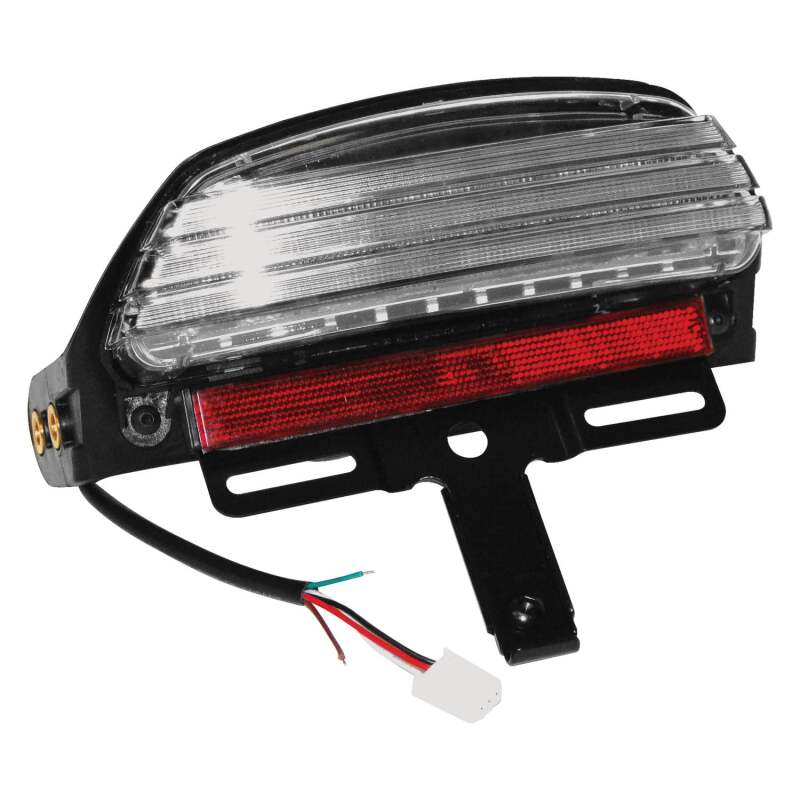 Letric Lighting Softail Replacement LED Tail Light Clear — Harley-Davidson FXSTB/FXSTC/FLSTSB 2006-2011