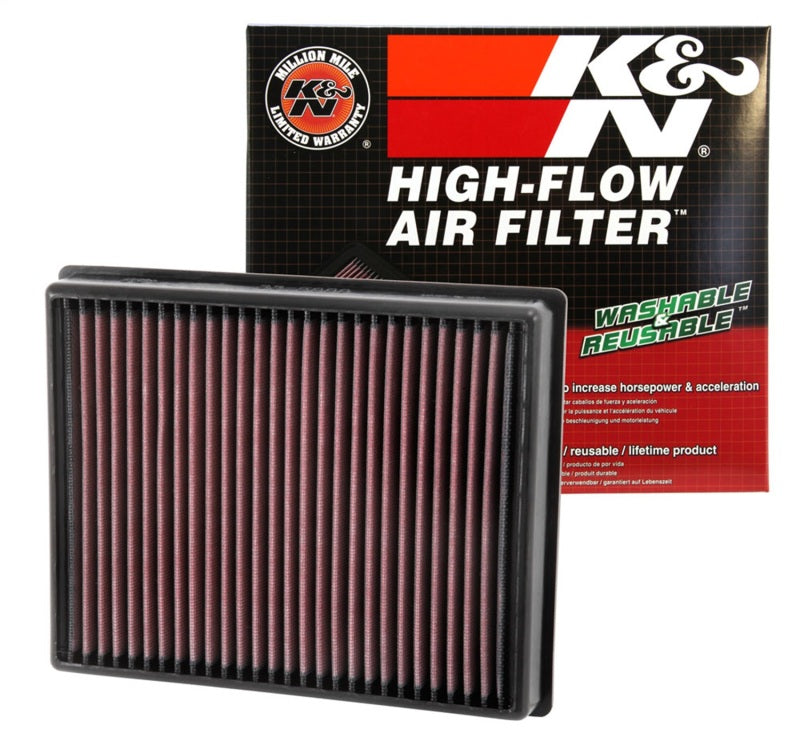 K&N 33-5000 Replacement Air Filter — Fits 2013-2020 Ford Fusion/Edge, Lincoln MKZ/MKX/Continental/Nautilus GT