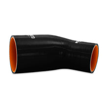 Cargar imagen en el visor de la galería, Mishimoto Silicone Reducer Coupler 45 Degree 2.25in to 3in - Black