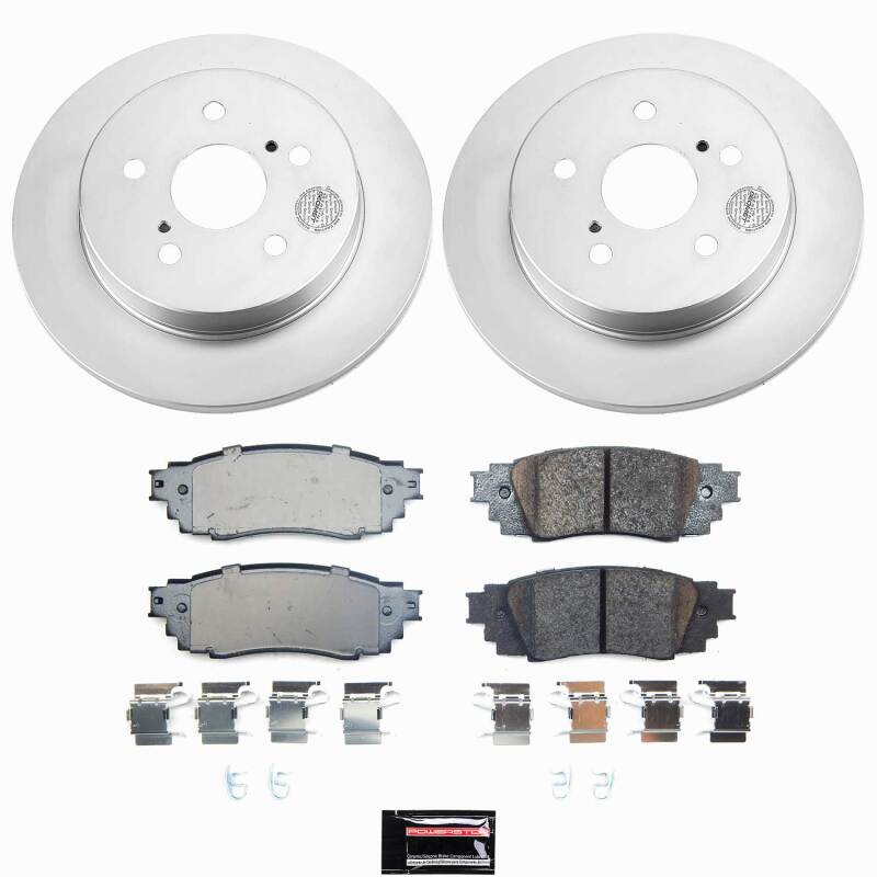 Power Stop 24-26 Toyota Corolla Cross Rear Z17 Coated Brake Kit