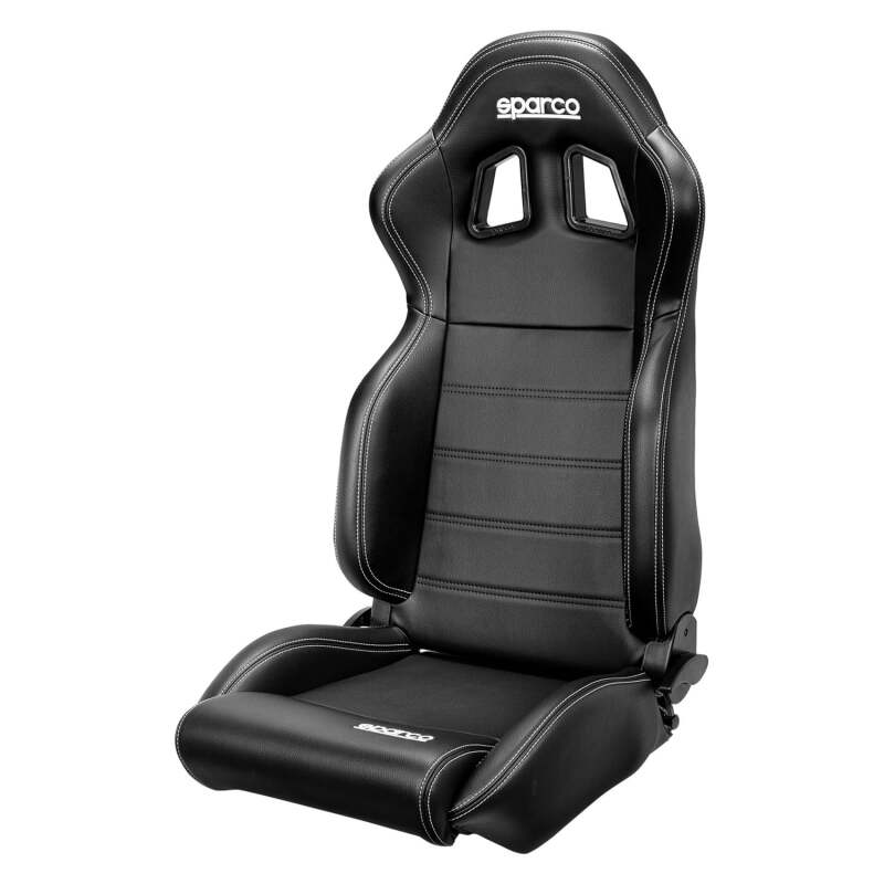 Sparco R100 Reclineable Seat - Vinyl Black — Universal Fit