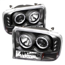 Cargar imagen en el visor de la galería, Proyector Spyder Ford F250 Super Duty 99-04 Versión 2 LED Halo LED Blk PRO-YD-FF25099-1P-G2-BK