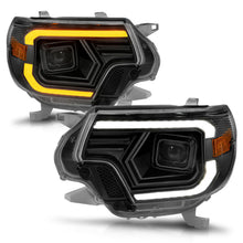 Cargar imagen en el visor de la galería, ANZO 12-15 Toyota Tacoma Projector Headlights - w/ Light Bar Switchback Black Housing