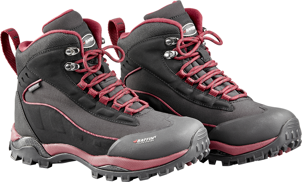Baffin WOMEN'S Hike Boot Black/Sangria 07 (SOFTW001-BBP-07)