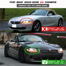 Cargar imagen en el visor de la galería, Faros delanteros de proyector Spyder BMW Z4 03-08, solo modelos Xenón/HID - Halo LED negro PRO-YD-BMWZ403-HID-BK