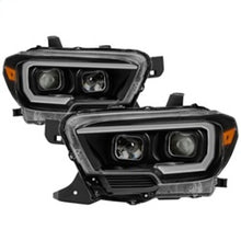 Cargar imagen en el visor de la galería, xTune Toyota Tacoma 16-18 DRL Light Bar Projector Headlights - Black PRO-JH-TTA16-LBDRL-BK