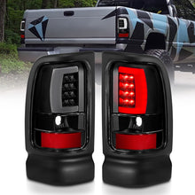 Cargar imagen en el visor de la galería, ANZO 1994-2001 Dodge Ram 1500 LED Taillights Plank Style Black w/Clear Lens