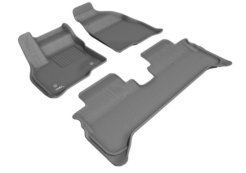 3D MAXpider Kagu Floor Mats - Gray, 1st & 2nd Row — Fits 2017-2023 Chevrolet Bolt EV