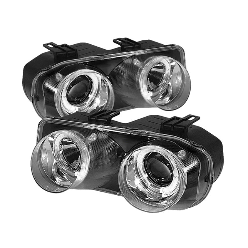 Faros delanteros de proyector Spyder Acura Integra 94-97 LED Halo - Cromo Alto H1 Bajo 9006 PRO-YD-AI94-HL-C