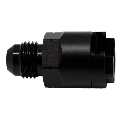 DeatschWerks 6AN Male to 3/8in Female EFI Quick Connect Adapter - Matte Black