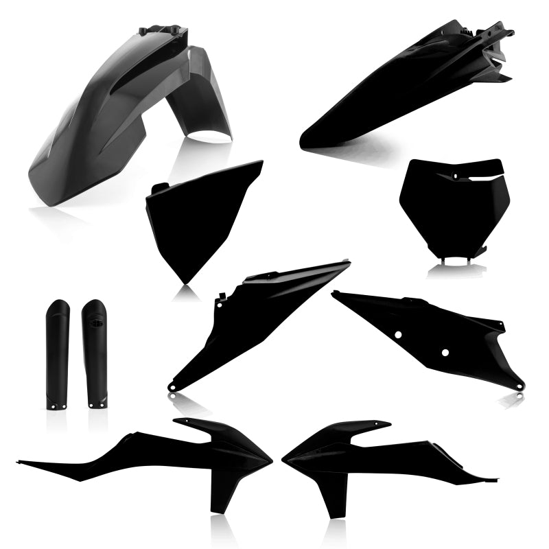 Kit completo de plástico para Acerbis 19-22 KTM 125-450 SX/ SX-F/ XC-F/ XC/ XC-tpi, color negro