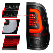 Cargar imagen en el visor de la galería, ANZO 2008-2016 Ford  F-250  LED Tail w/ Lights Bar Black Housing Smoke Lens