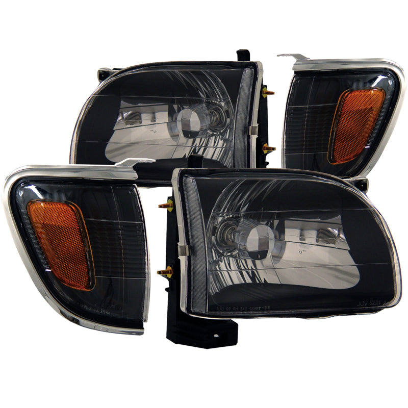 Faros delanteros de cristal ANZO 2001-2004 Toyota Tacoma negros