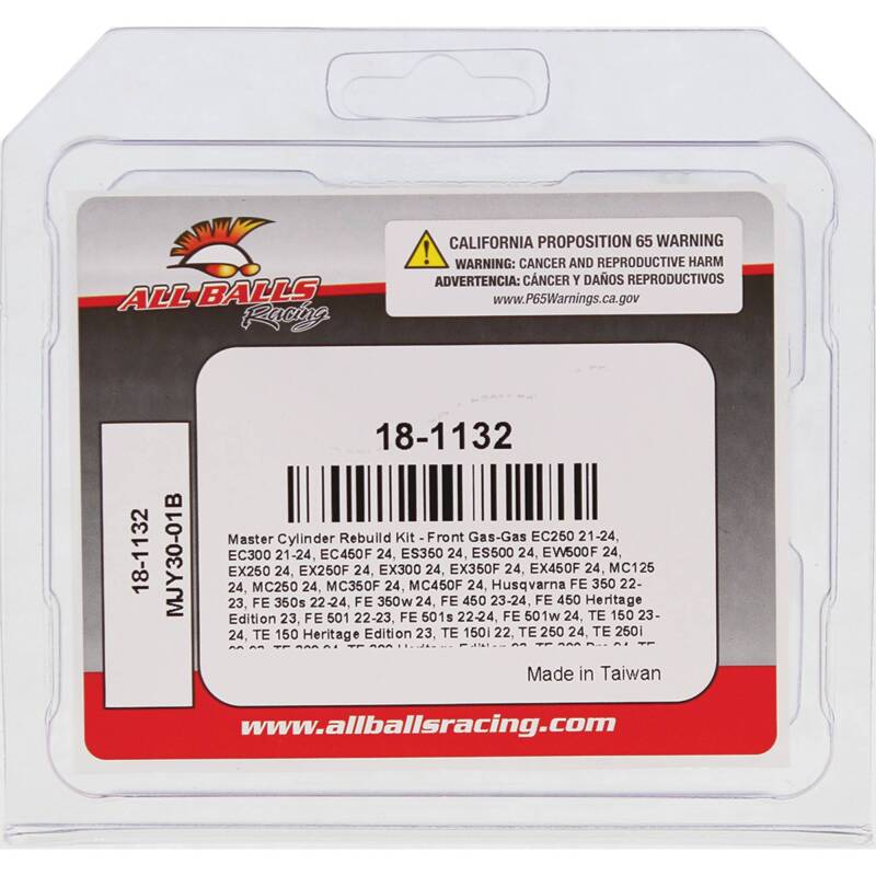 All Balls Racing Master Cylinder Rebuild Kit