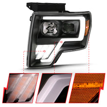 Cargar imagen en el visor de la galería, ANZO 2009-2013 Ford F-150 Projector Light Bar G4 Switchback H.L.Black Amber