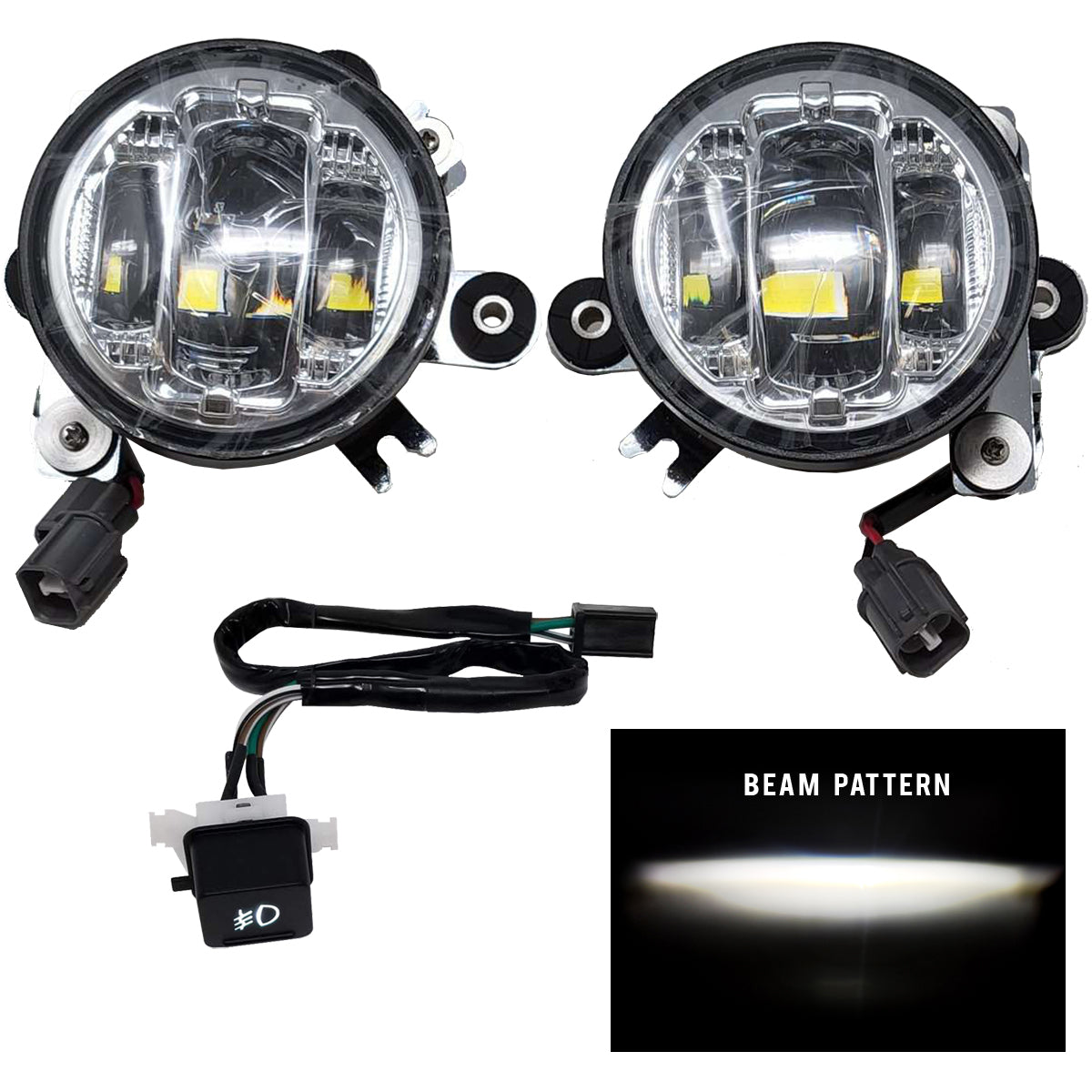 Pathfinder LED FOG Light KIT Chrome Clear Lens HON (FG610CA)