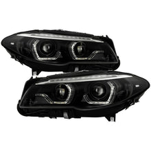 Cargar imagen en el visor de la galería, Spyder BMW 5 Series F10 11-13 Xenon/HID AFS Projector Headlights - Black PRO-YD-BMWF10HIDAFS-SEQ-BK