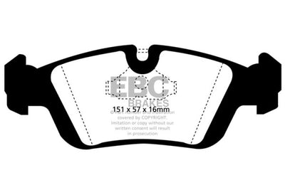 EBC Bluestuff NDX Front Brake Pads — Fits 96-98 BMW Z3 & 3-Series (E36)