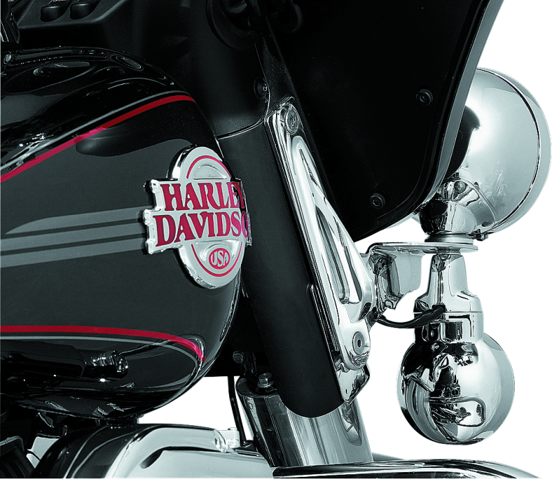 Kuryakyn Custom Teardrop Tie-Down Brackets - Chrome — Fits 1983-2021 Harley-Davidson Touring
