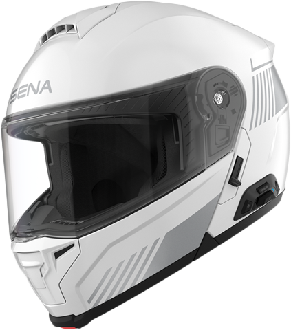 SENA Specter Smart Flip UP Helmet White MD (SPECTER-GW00M1)