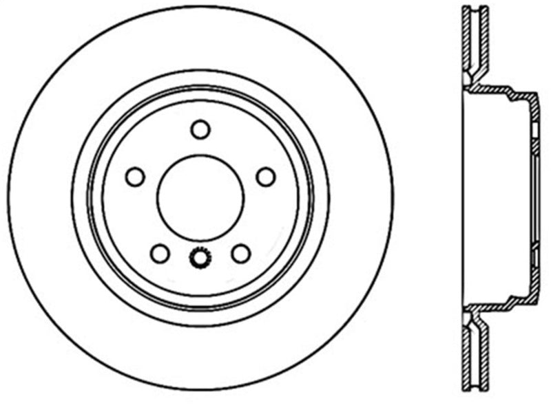 Rotor trasero izquierdo ranurado y perforado StopTech 06 BMW 330 / 07-09 BMW 335