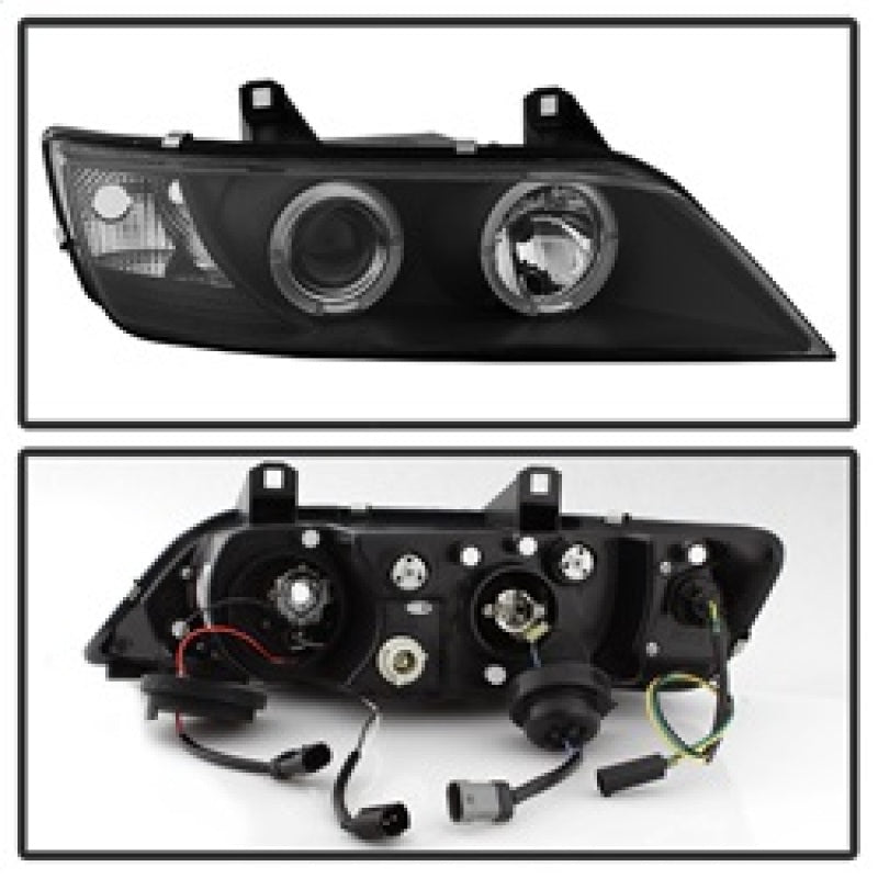 Faros delanteros Spyder BMW Z3 96-02 LED Halo negro High H1 Low H1 PRO-YD-BMWZ396-HL-BK