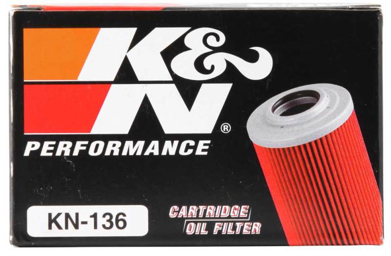K&N Powersports Cartridge Oil Filter KN-136 — Fits Suzuki DR/GN/SP/DR-Z/GZ 250/350 & Beta Motorcycles