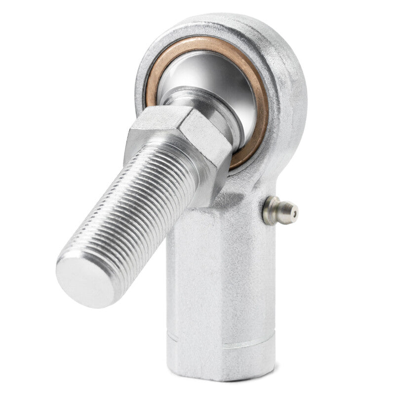 QA1 V Series 3-Pc Rod End - Female/Left Hand - 12mm Bore x M12x1.75 w/Stud & Zerk - Carbon Steel