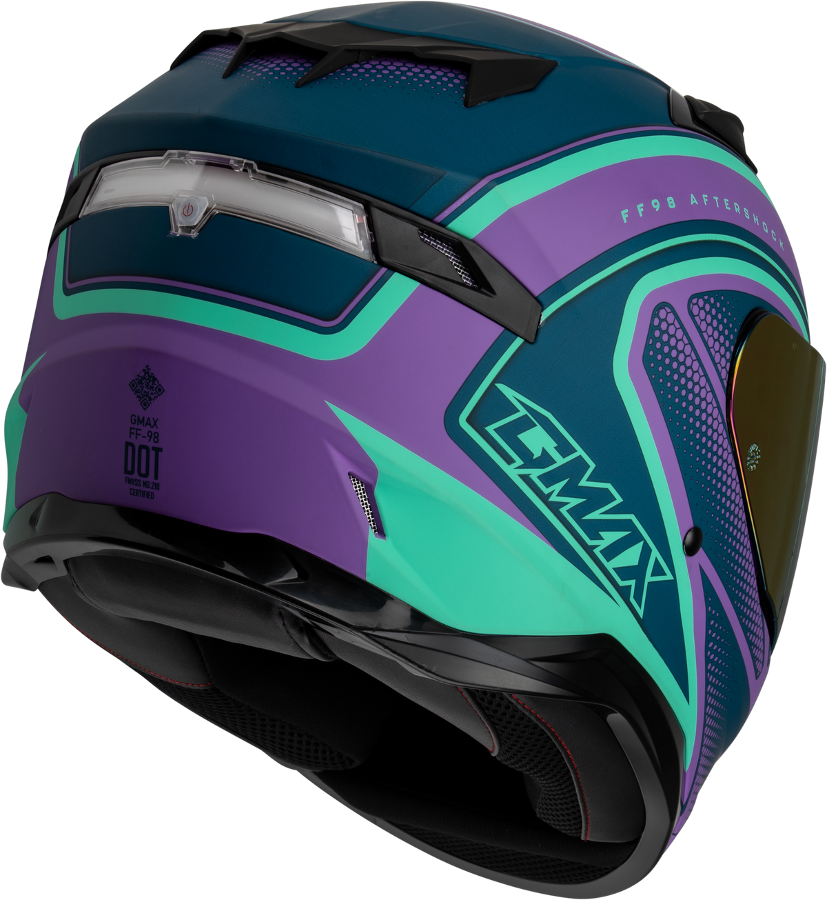 GMAX FF-98 Aftershock Helmet Matte Purple/Blue XL (F19841017-DOT)