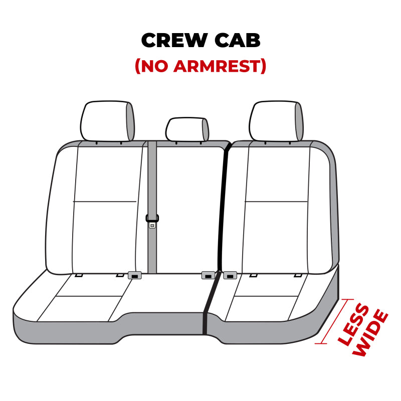 Covercraft Polycotton SeatSaver Custom Second Row Seat Covers - Grey — Fits 2011-2024 Dodge Ram