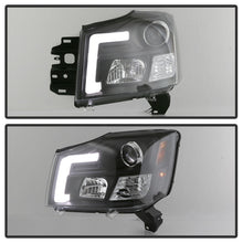 Cargar imagen en el visor de la galería, Spyder 04-15 Nissan Titan / 04-07 Nissan Armada V2 Projector Headlights - Black PRO-YD-NTI04-DRL-BK