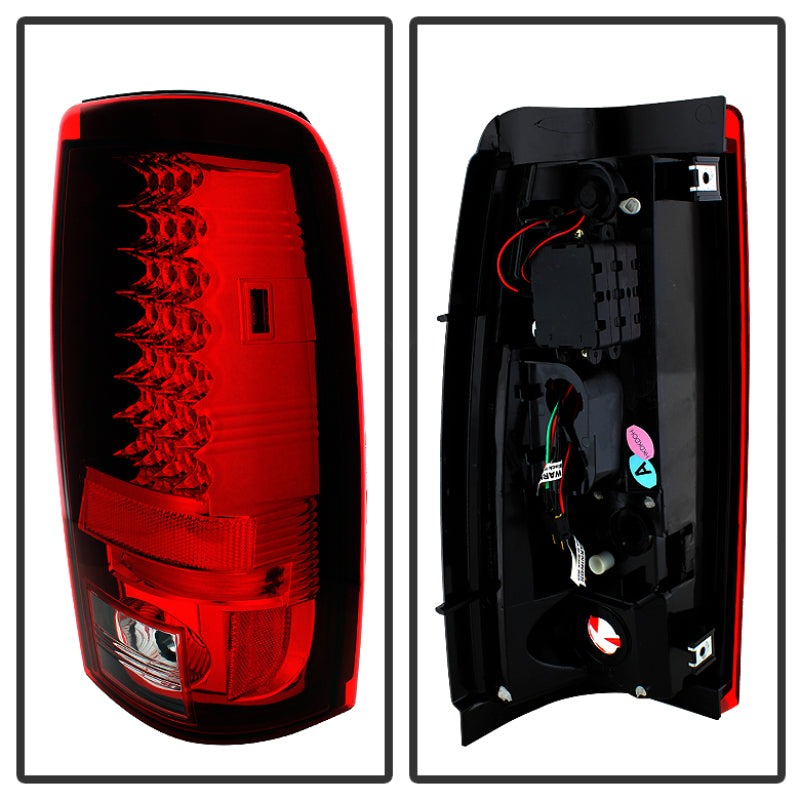 Luces traseras LED Spyder Chevy Silverado 1500 03-06 (no aptas para Stepside) rojas y transparentes ALT-YD-CS03-LED-RC