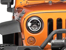 Cargar imagen en el visor de la galería, Raxiom 97-18 Jeep Wrangler TJ/JK Axial Halo Headlights w/ DRL Amber Signals- Blk Hsng (Clear Lens)