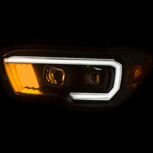 Cargar imagen en el visor de la galería, ANZO 2016-2017 Toyota Tacoma Projector Headlights w/ Plank Style Black w/ Amber