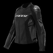 Cargar imagen en el visor de la galería, Dainese Racing 4 Lady Leather Jacket Perforated Black/Black Size - 54