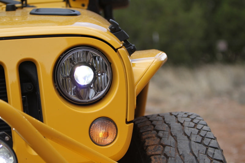 KC HiLiTES 7in. Gravity LED Pro DOT Headlights — Fits 2007-2018 Jeep JK (Pair)