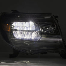 Cargar imagen en el visor de la galería, AlphaRex 05-11 Toyota Tacoma LUXX Crystal Headlights Plank Style Alpha Black w/Activation Light/DRL