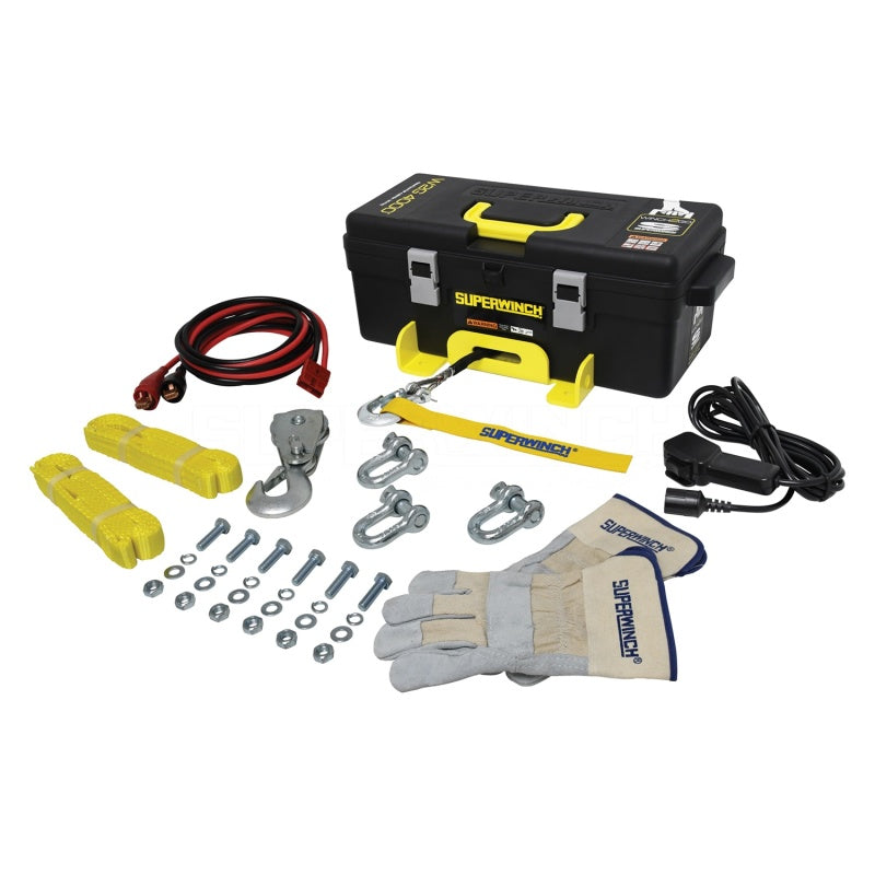 Cabrestante sintético Superwinch de 4000 libras, 12 V CC, 3/16 in x 50 ft, Winch2Go