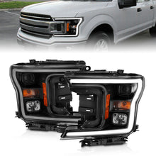 Cargar imagen en el visor de la galería, ANZO 2018-2019 Ford F-150 Projector Plank Style H.L. Black Amber (Without Switchback)