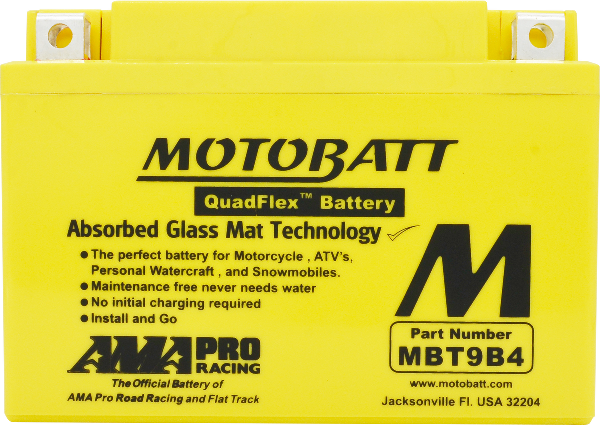 Motobatt Battery MBT9B4 Sealed Factory Activated