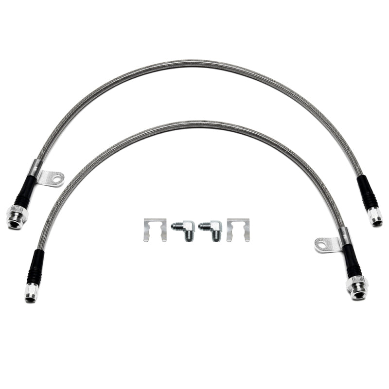 Wilwood 23in OAL Flexline M10x1.0 Hose to -3 w/ Bracket