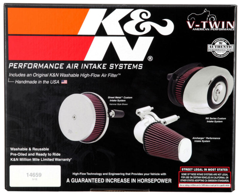 K&N 57-1138C Chrome FIPK Performance Air Intake for Harley-Davidson Touring 2017-2018