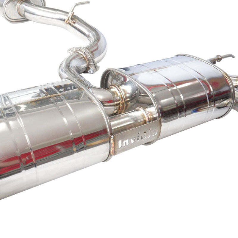 Invidia R400 Valved Cat-Back Exhaust System with Rolled Titanium Tips — Fits 2022+ VW Golf R MK8