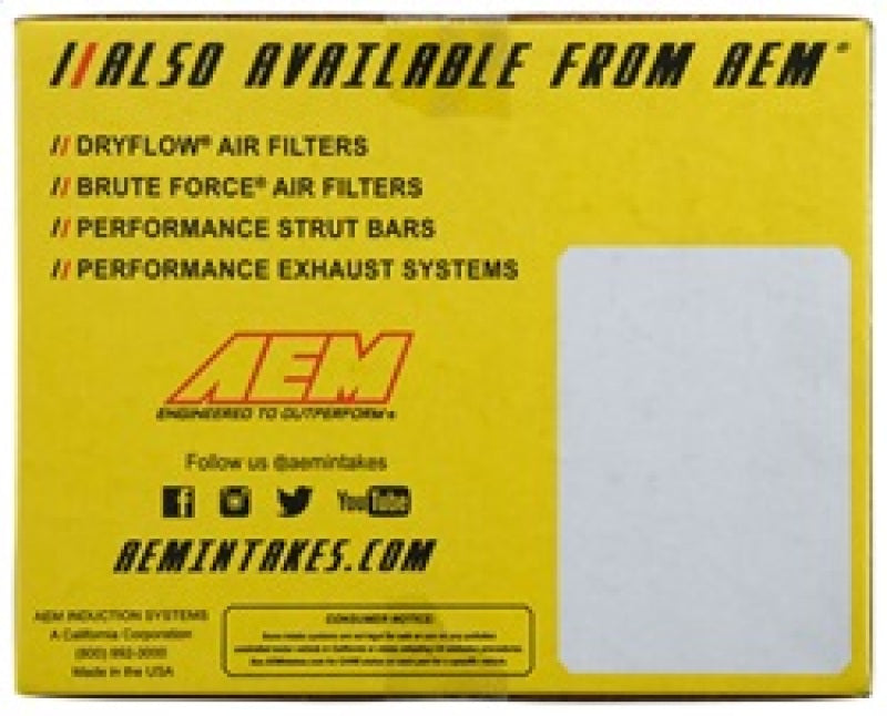 AEM 24-6110C V2 Cold Air Intake — Fits 2003-2007 Honda Accord V6