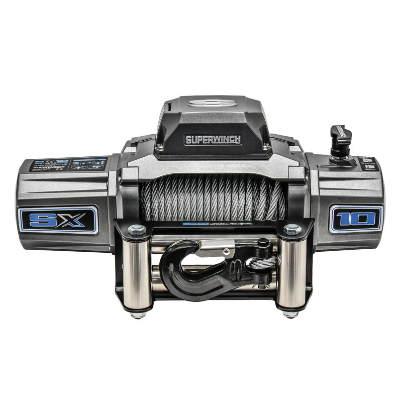 Cabrestante Superwinch SX 10000 de 10 000 libras, 12 V CC, 3/8 in x 85 pies, cable de acero