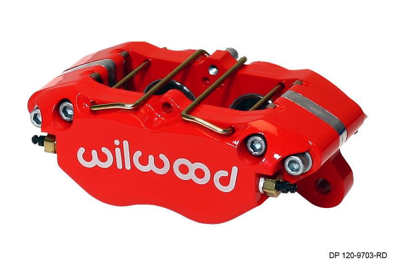 Wilwood Dynapro Lug Mount Caliper - Red 1.38in Pistons .81in Disc — 5.25in Mount